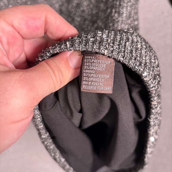 J McLaughlin Henrika Dress Women's Size M Charcoal Sequin Sparkle Sheath Tweed - Picture 5 of 16